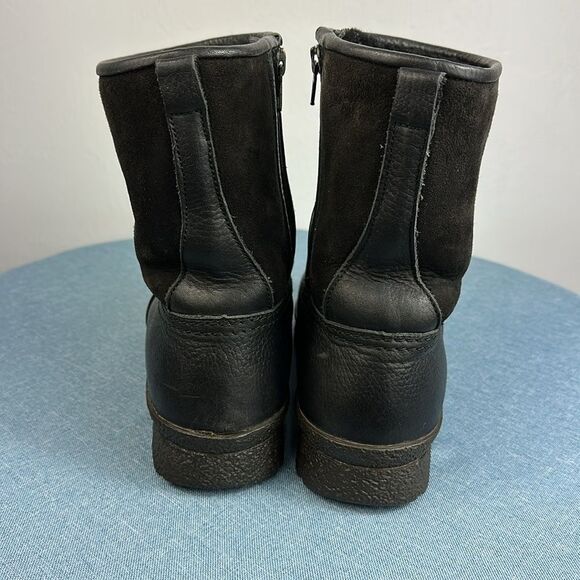 Tecnica Black Comfort Winter Leather Suede Zip Up Boots Size 11 - Picture 3 of 9
